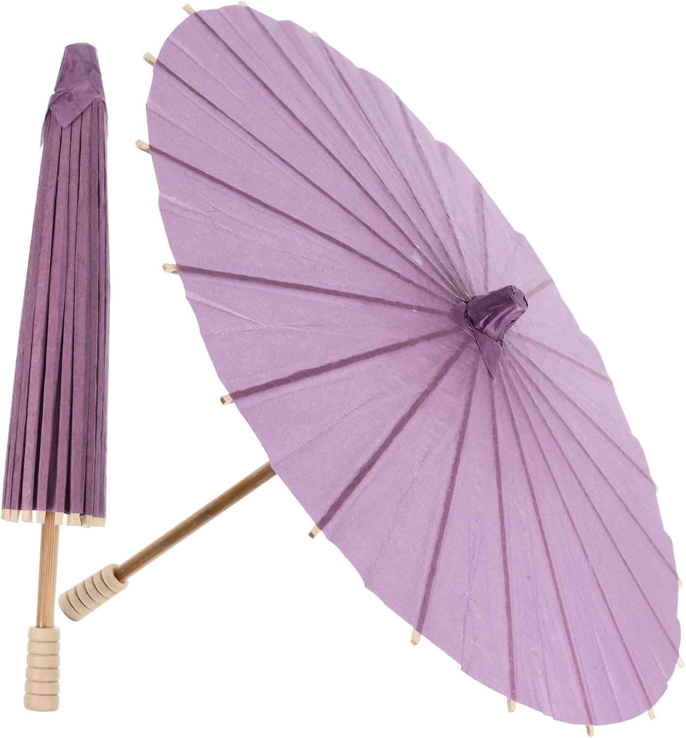 2Pcs Classic Blank Paper Umbrella for DIY Decoration Small Reusable Parasol Elegant Retro Design for Photography Props and Holiday Events
