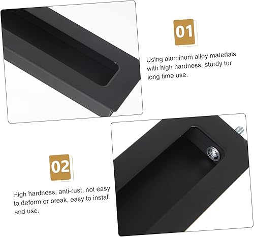 Miniatura 6 de KONTONTY Concealed Handle Puertas para Closet Hidden Handles for Doors Hidden Recessed Rectangular Door Grip Hidden Cabinet Handle Sliding Door