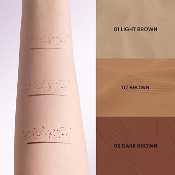 2CHILL Waterproof 2 in 1 Freckle Pen Pro, Long-Lasting Dual Head Freckle Stamp and Eyebrow Pen, Easy Natural Sun-kissed Fake Freckles Makeup for All Skin Types (02 Brown)
