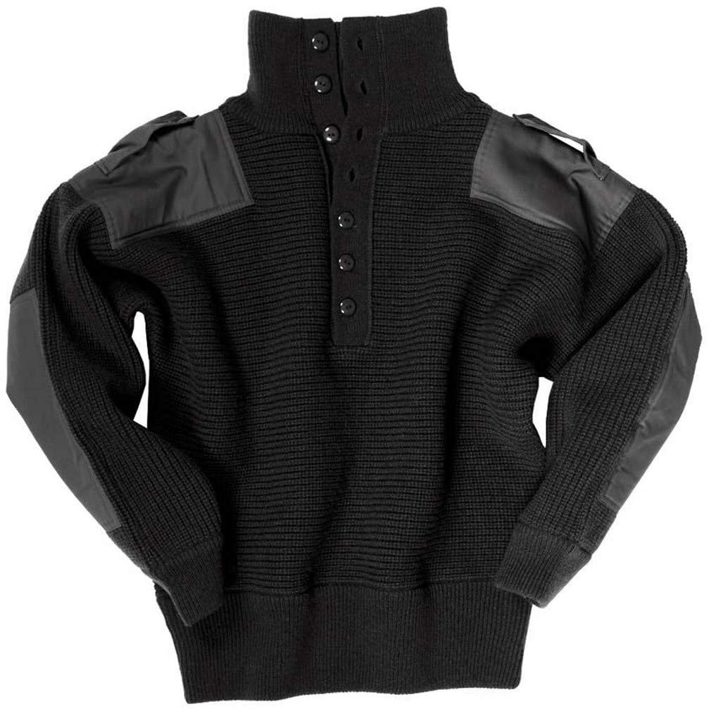 Pull-Over Alpin Autrichien Mil-Tec veste en laine vierge noire d'exception - 2