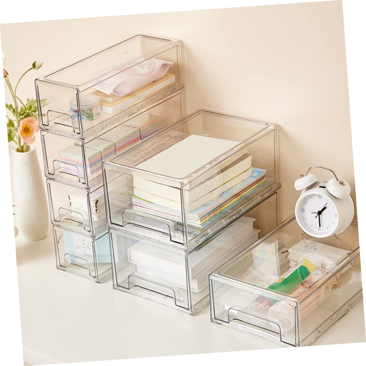 Ipetboom 2 Cajones Organizador De Maquillaje Sobre La Puerta Organizador De Baño Soporte Para Brochas De Maquillaje Con Tapa Contenedor De Maquillaje Estuche De Almacenamiento