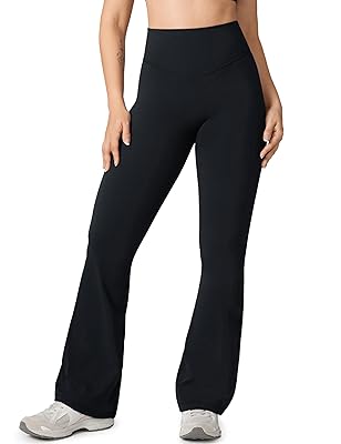 Hugcurve No Front Seam High Waisted Flare Leggings for Women Bootcut Yoga Pants Buttery Soft - 29.5''/31.5''/33.5''
