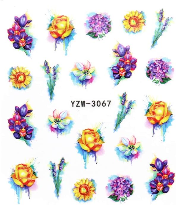 ネイルシール ビビッドフラワーシール 花柄ネイル 押し花 薔薇 ローズ あじさい ひまわり ネイルアート