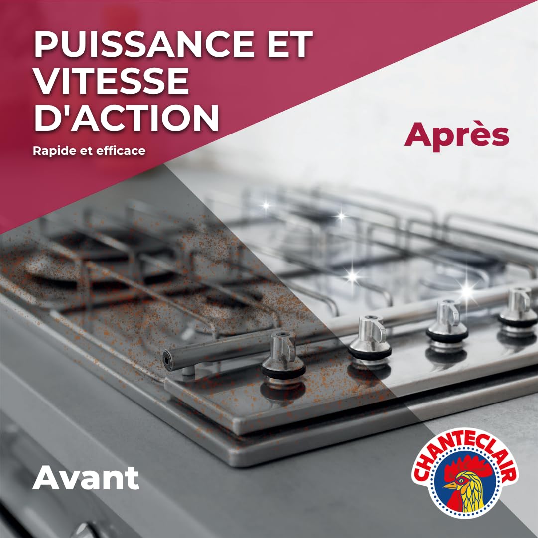 Chanteclair - Spray Dégraissant Universel Marseille, Idéaux sur Tout, Efficaces Partout, Fonctionne Tête en Bas - 12x 600 ml