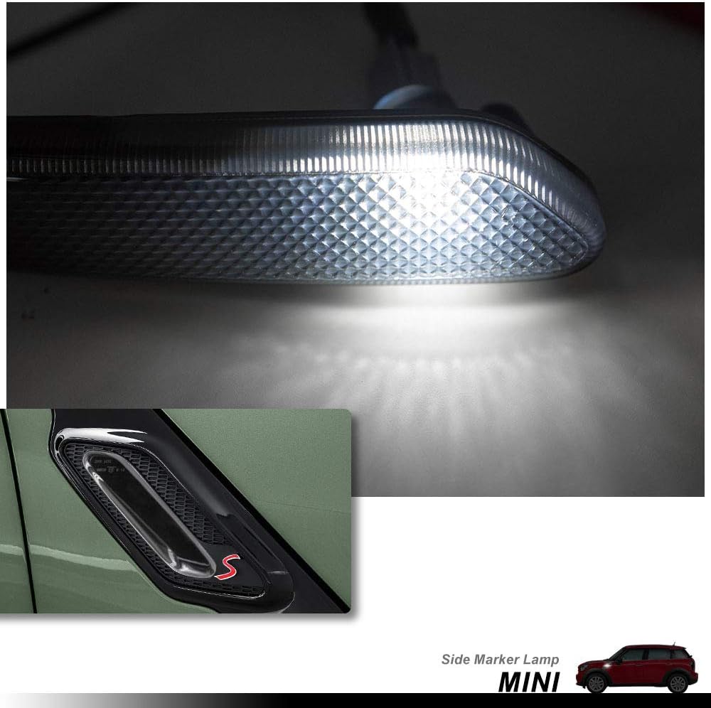 Smoke Lens OEM Fender Side Marker Light Housing for 2011-2016 Mini R60 R61 Turn Signal Lamp Covers With 2Pcs White T10 Led Light Bulbs