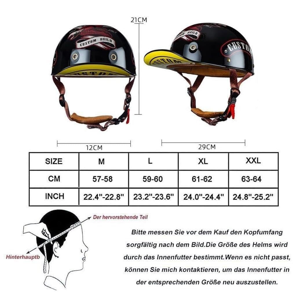 Kask motocyklowy w stylu vintage Retro otwarte kaski motocyklowe z regulowaną klamrą z mechanizmem szybkiego uwalniania Zatwierdzony przez DOTECE Dorosły