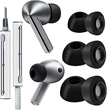 Replacement Foam Eartips for Galaxy Buds 3 Pro, Memory Foam Tip with Cleaner kit for Buds3 Pro Earbuds, Comfortable Foam and Secure Fit - SML