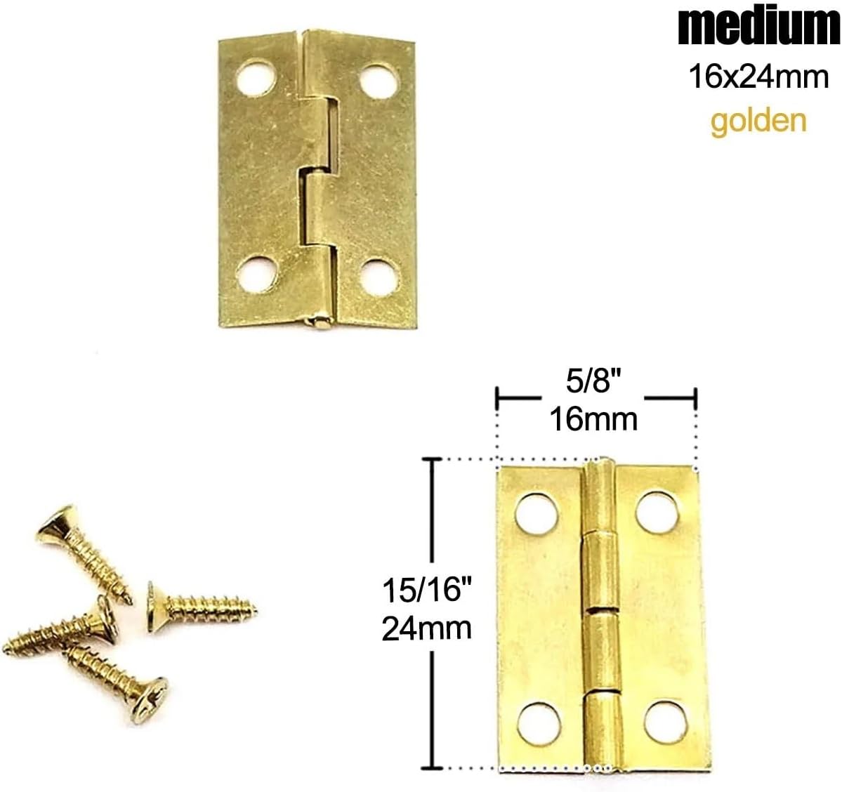 Wooden Music Box Wine Case Dollhouse Cabinet Door Hinge with Screw 12Pcs(Small Bronze 12x13mm)