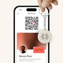 Blinq NFC Digital Business Card - Keychain - Tap to Share Beige