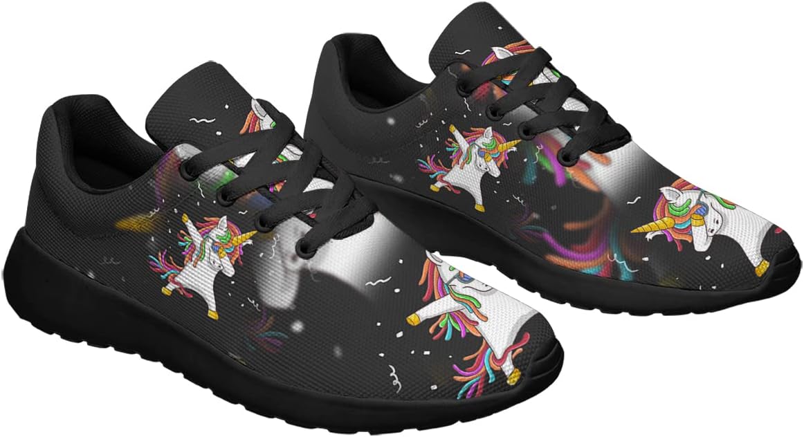 Unicorn Shoes for Women Tennis Running Shoes Cute Unicorn with Rainbow Sneakers Gifts for Girls Ladies
