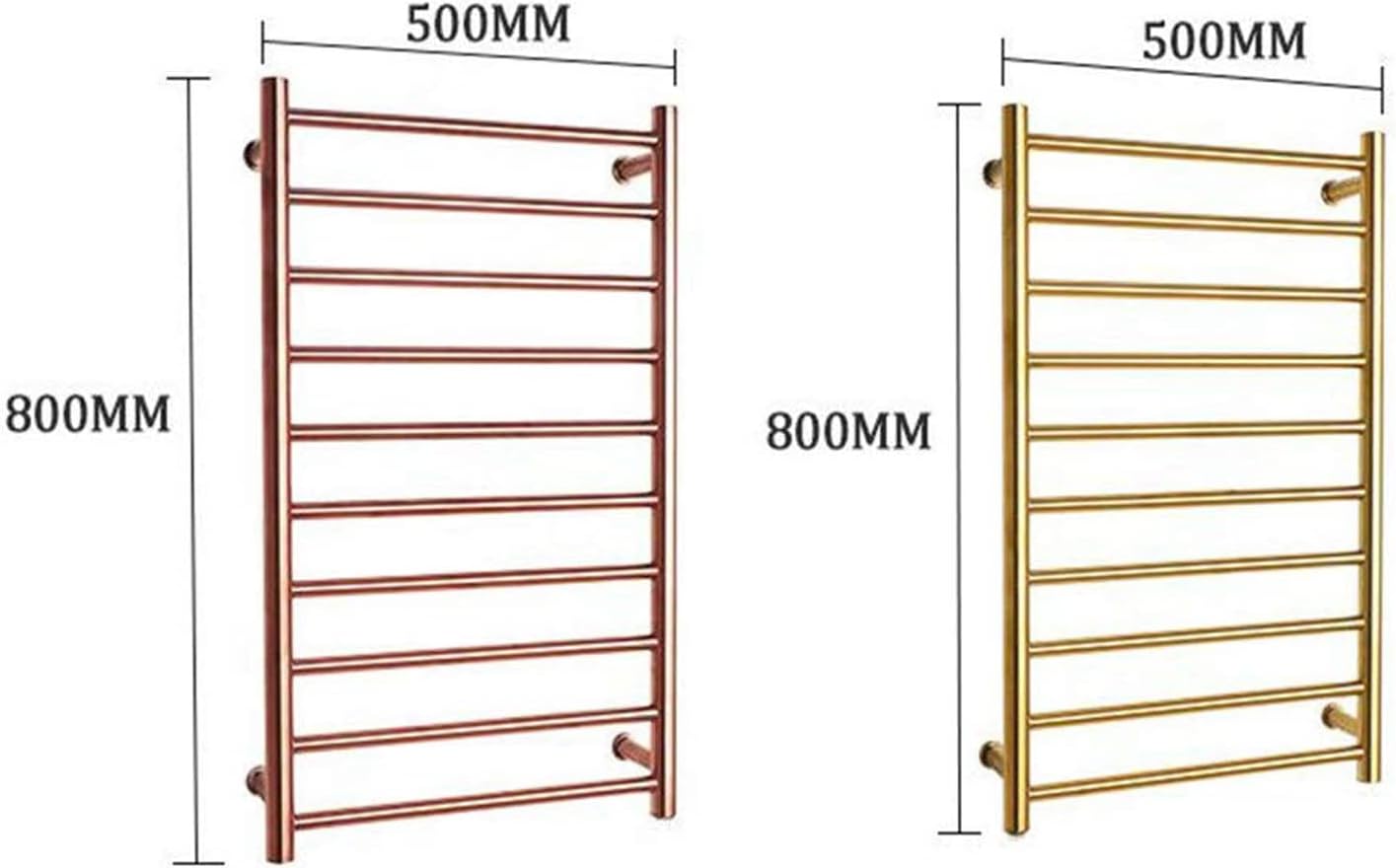 Heating Towel Rail Electric, Stainless Steel Bathroom Towel Rack, Electric Heated Towel Warmer Rail Rack, Towel Warmer Wall Mounted Round Electric Towel Stands