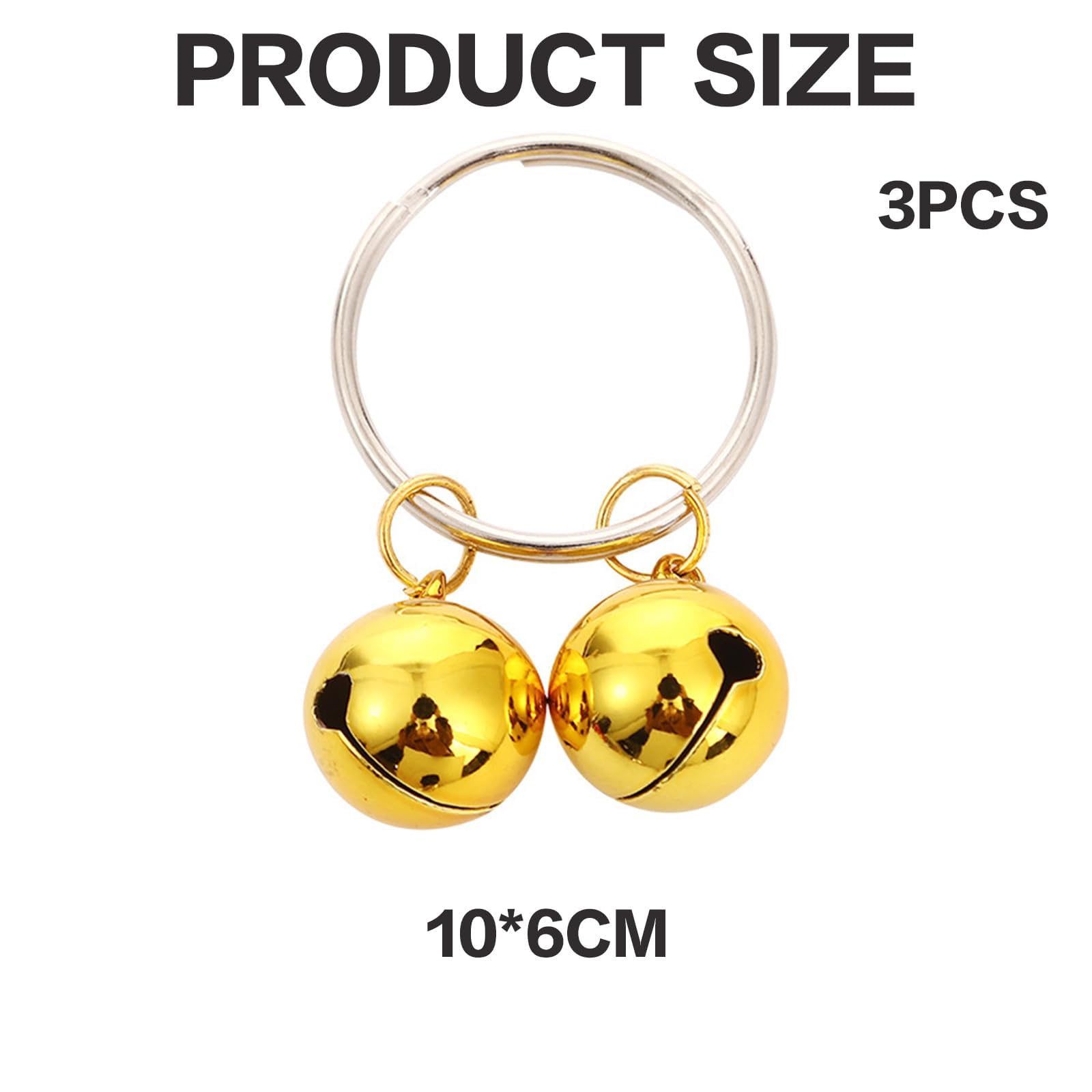 4 Extra Loud Cat & Dog Bells, gold - Image 2