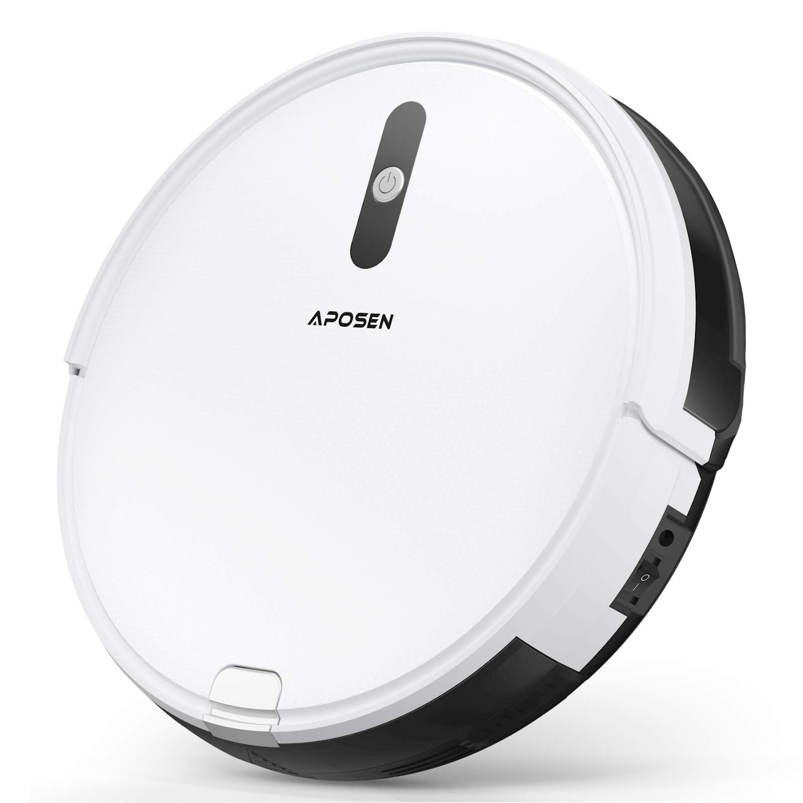 Robot Vacuum, APOSEN Robotic Vacuum Cleaner, Self-Charging, 2.7" Ultra Slim and Quiet, with Multiple Cleaning Modes, Ideal for Pet Hair, Hard Floors and Carpets, A450