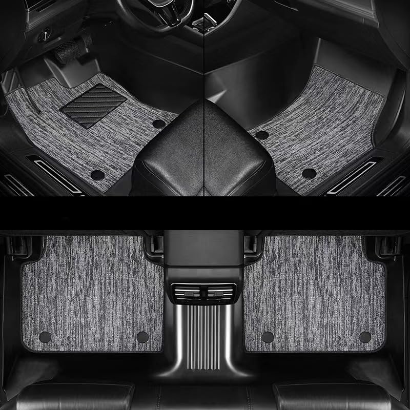 Ensemble d'accessoires de tapis de voiture noirs imperméables avec clips - 2