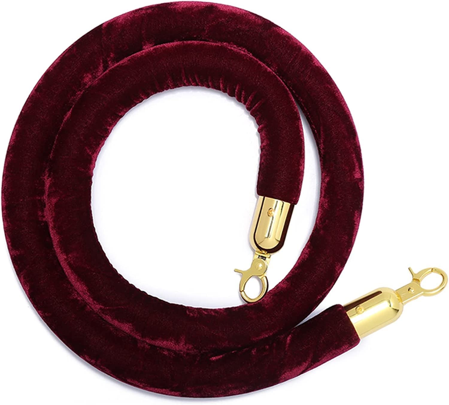 Zonshjdkr Burgundy Retractable Rope, Rope Barriers, Velvet Crowd Control Barrier, Multicolor 5Ft Stanchion With Hooks