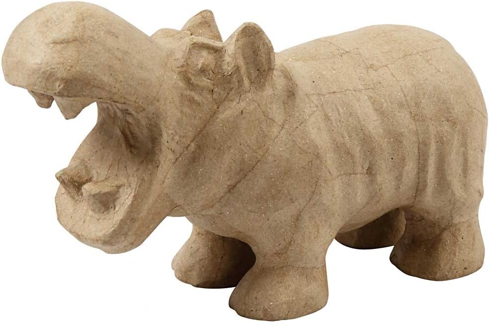 Creativ 50725 Paper Mache Hippo 18 x 28 cm, brown