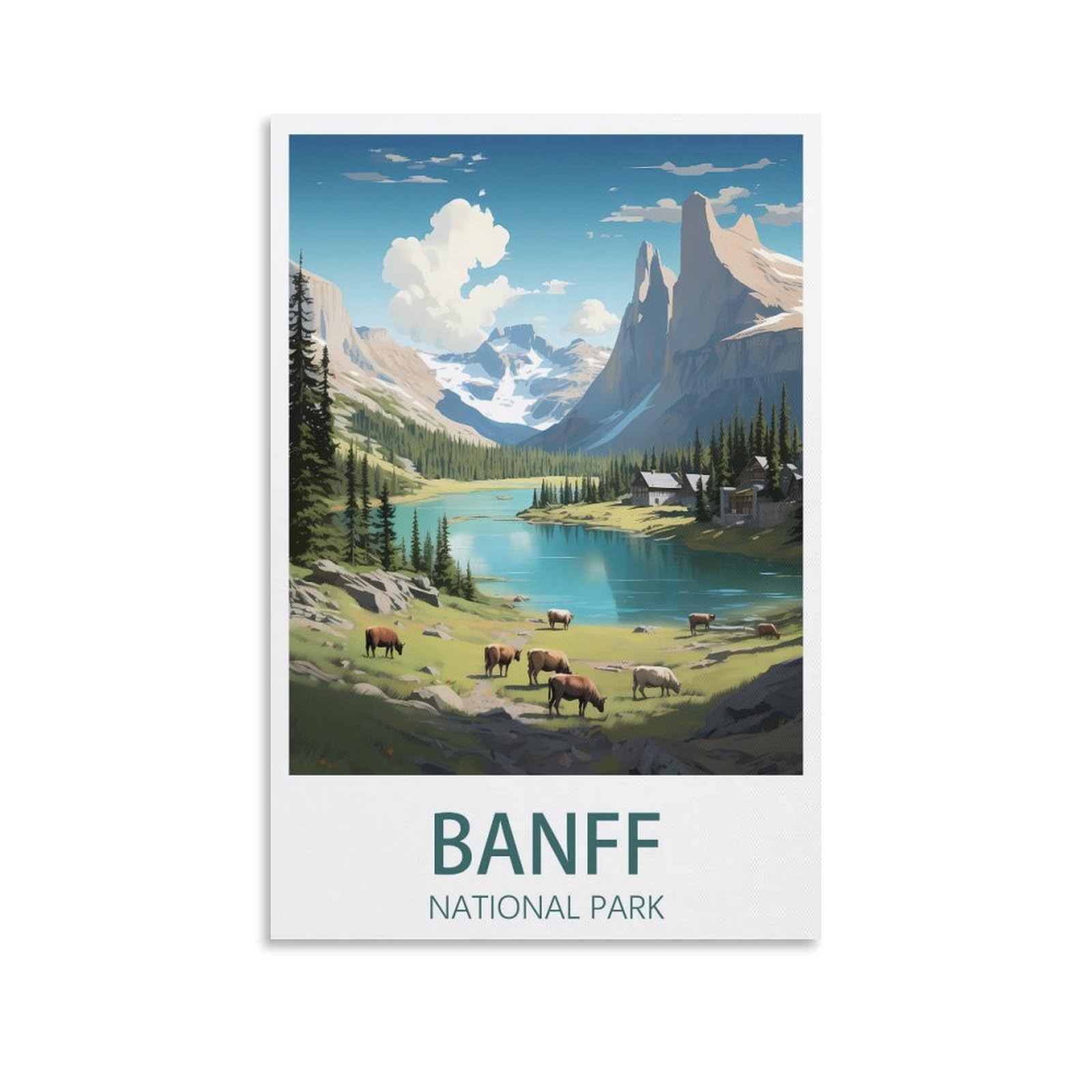 EZMLFA 5D Diamond Painting Kits for Adults,Banff National Park,Diamond Painting,Landscape Gem Art Kits Adult and Crafts Home Decor 40x50cm
