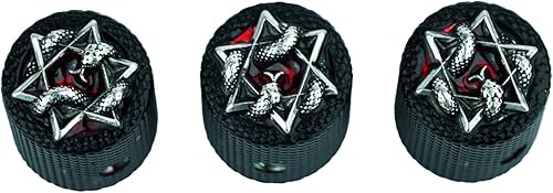 Miniatura 4 de Guyker Perillas de control de potenciómetro de bajo de guitarra con 0.236 in de diámetro. Ollas de eje - 3 piezas de aleación de zinc de tono de