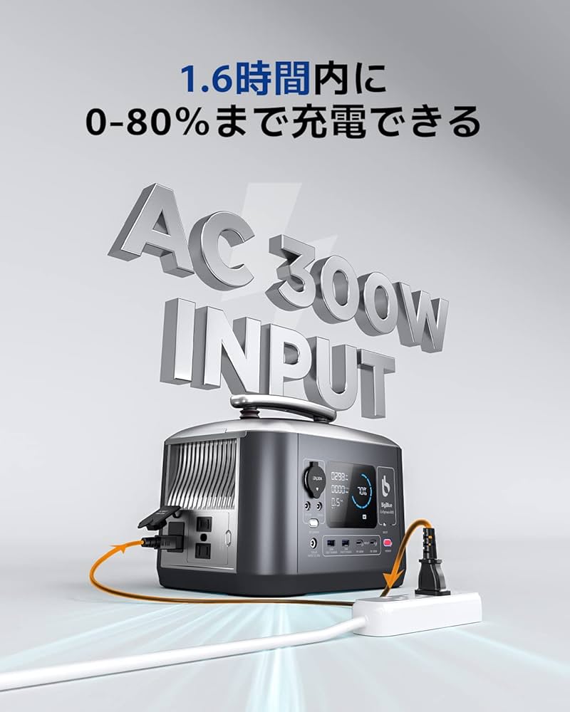 Amazon.co.jp: 【1.5時間充電/UPS機能付き】 BigBlue ポータブル