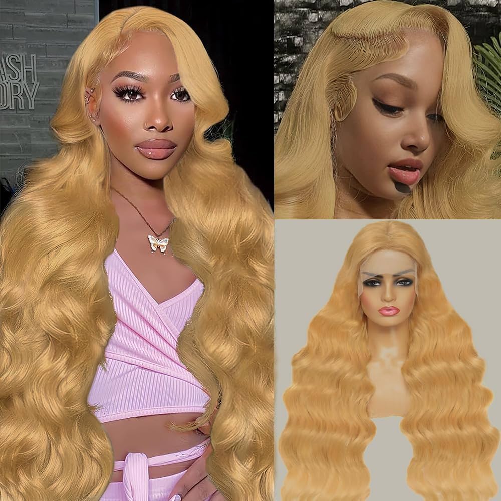 Amazon.com: ZRMAR Honey Blonde Wig Human Hair 180% Density