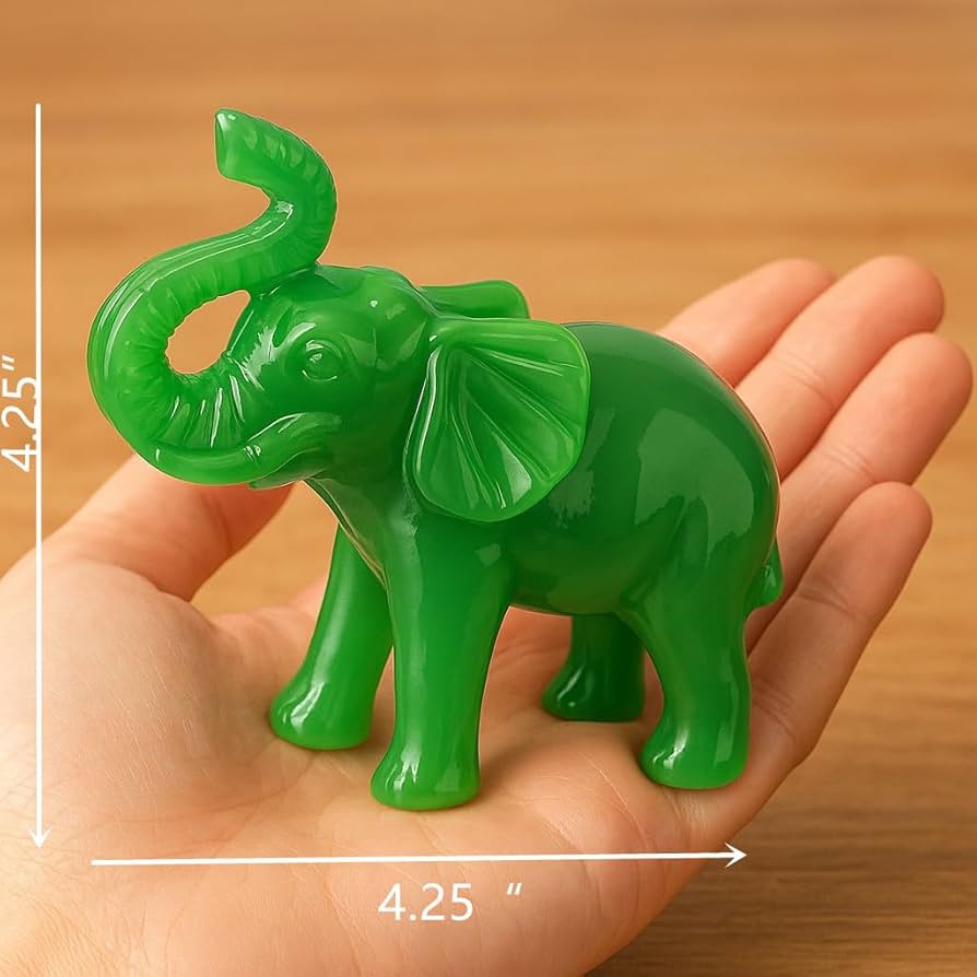 Amazon.com: Betterdecor Jade Green Resin Feng Shui Trunk-Up