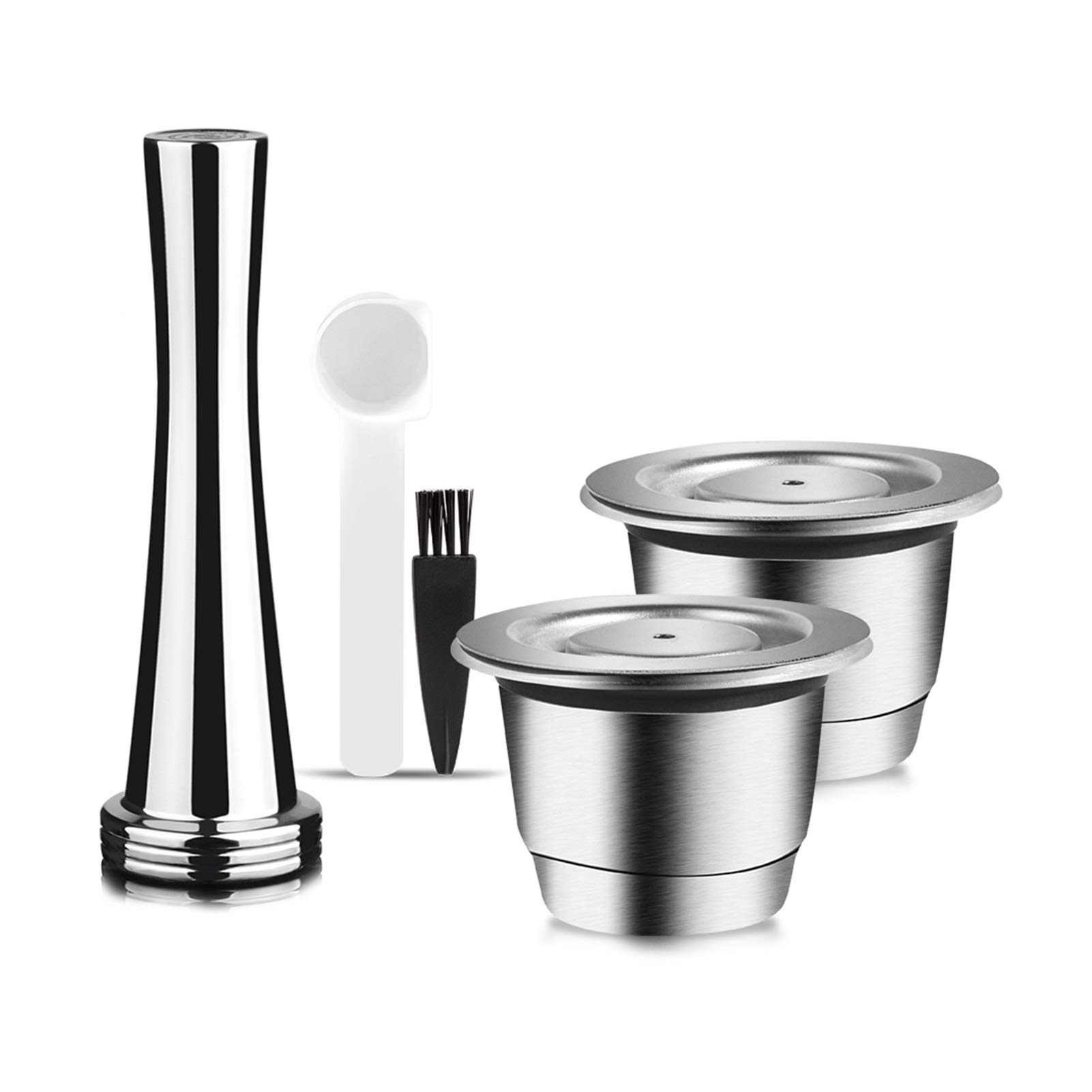 yaoqijie Nuevo Ajuste actualizado de la cápsula de café Reutilizable para los filtros de café de Acero Inoxidable Nespresso Espresso Coffee Crema Maker Lasting (Color : Plum)