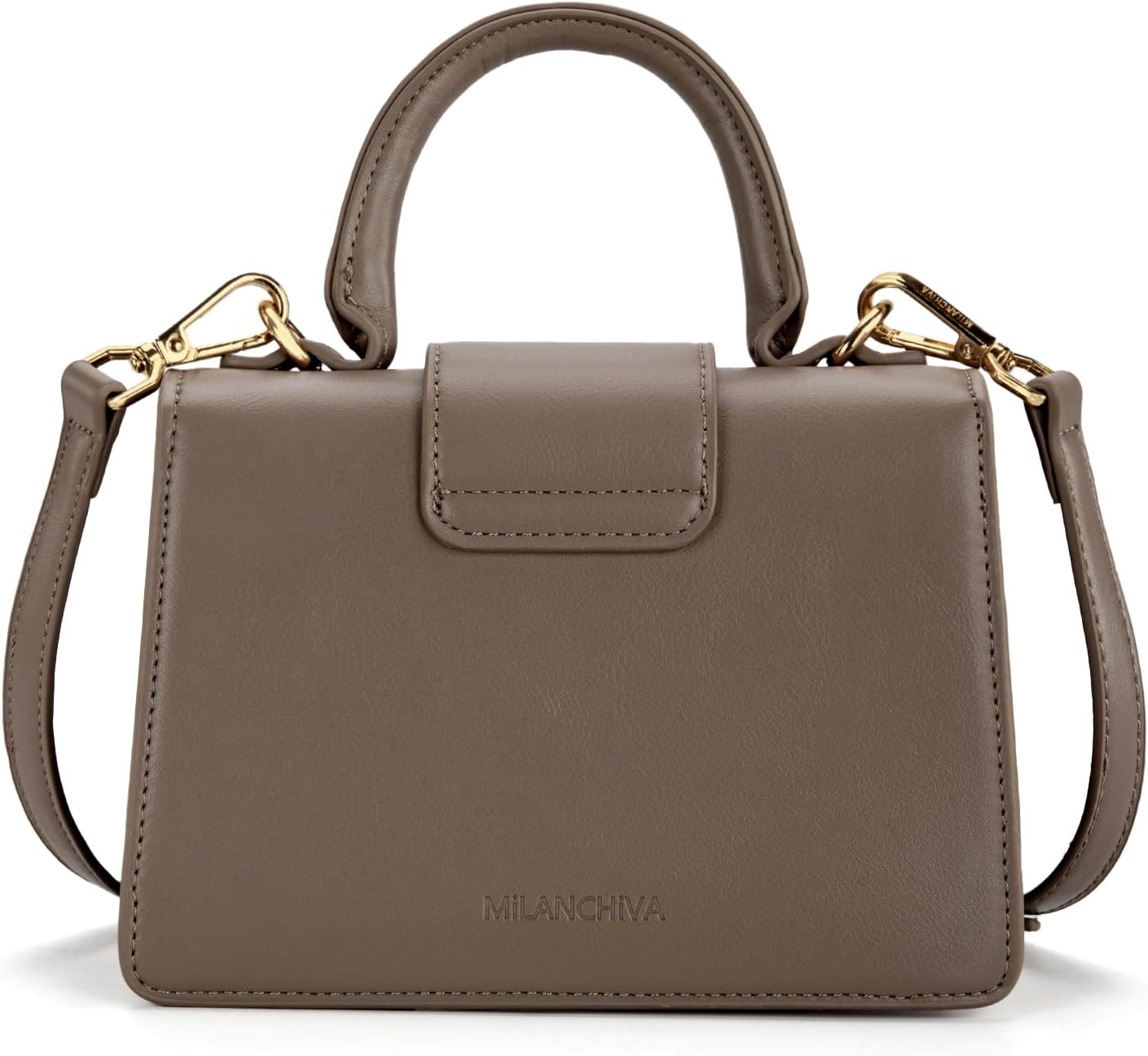 Milan Chiva Small Top Handle Purses for Women Mini Satchel Crossbody Bag Elegant Square Bag - Image 4