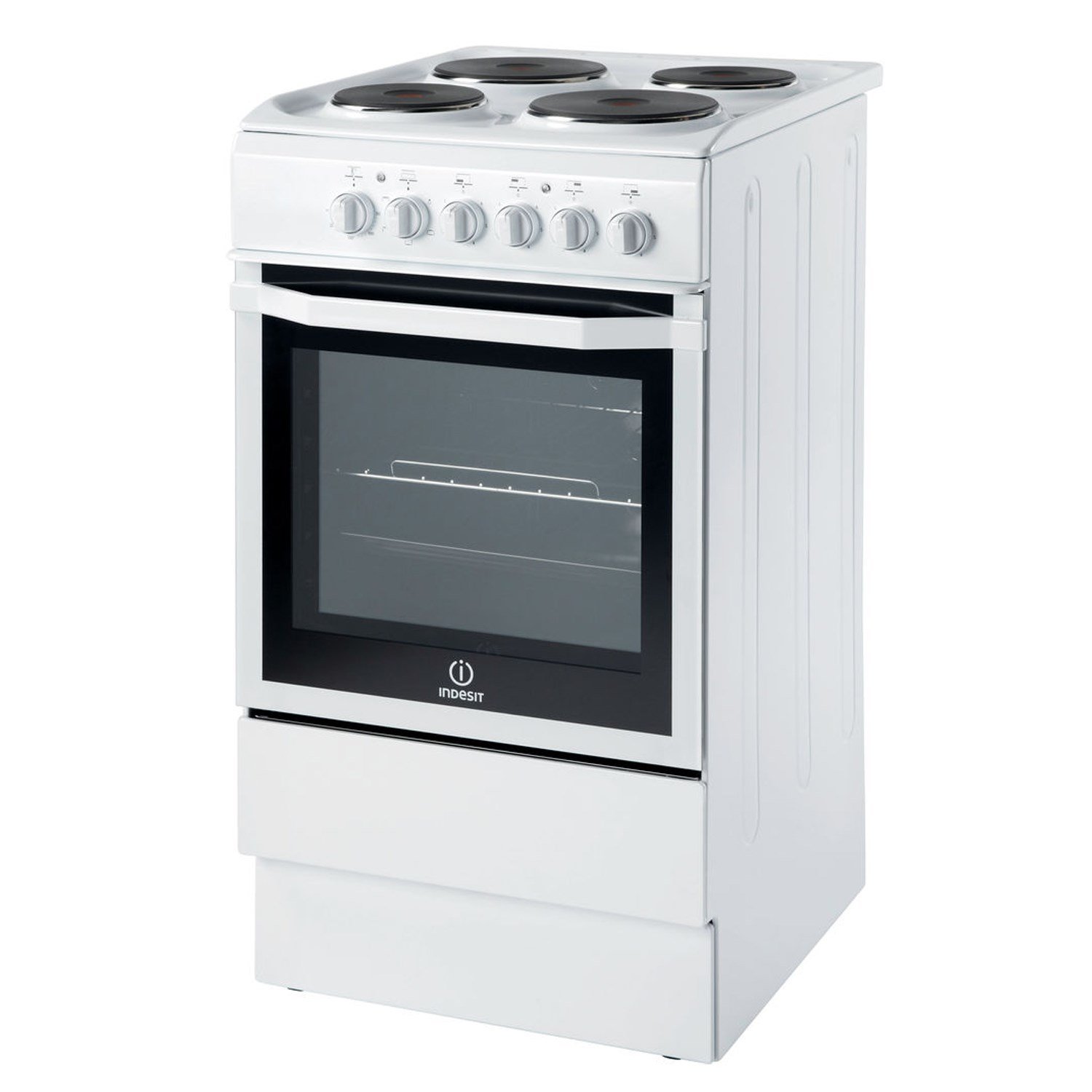 Indesit I5ESHW B Rated Freestanding Electric Cooker with 4 Burners in White New