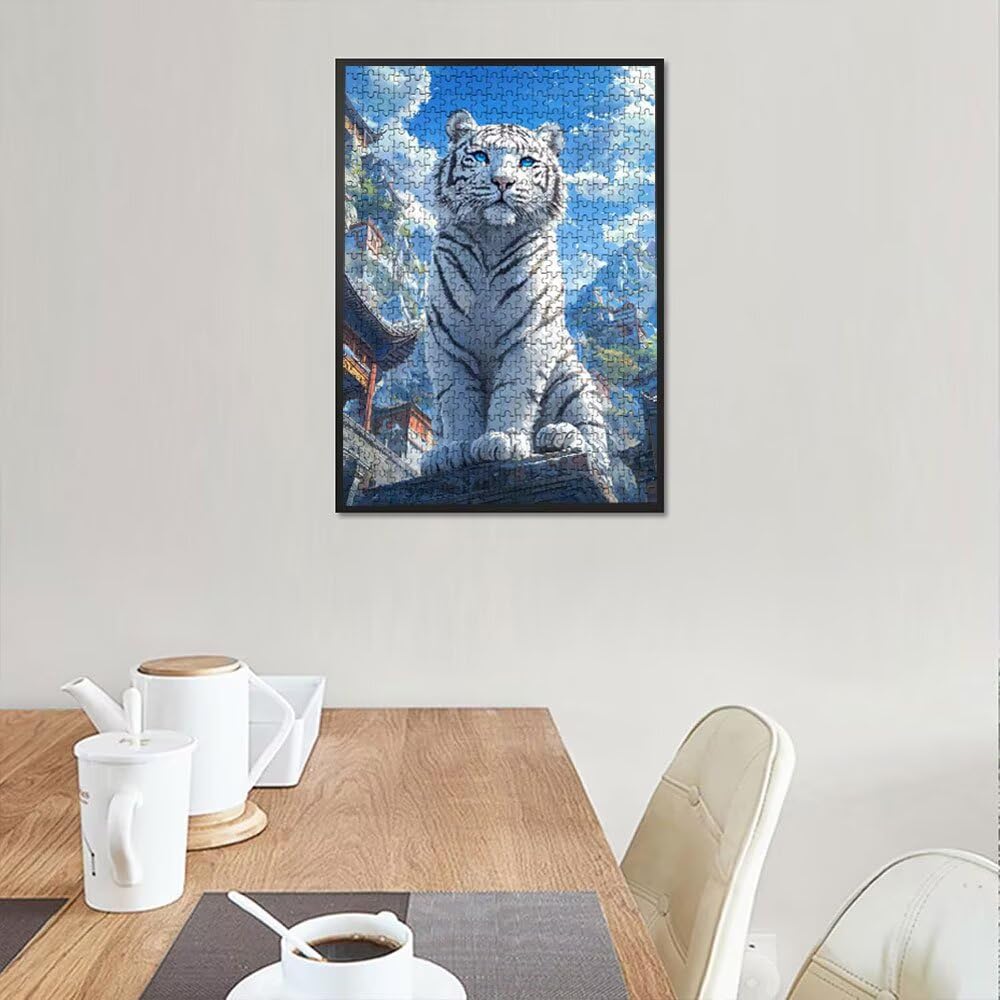 Puzzle 6000 Pezzi, Tempio Tigre Bianca 3D Puzzle per Adulti Impegnativo, Educa Puzzles Artistico, Divertente E Stimolante Puzzles Decorativo per La Famiglia, Regalo e Decorazione Pareti DX0YL6-865