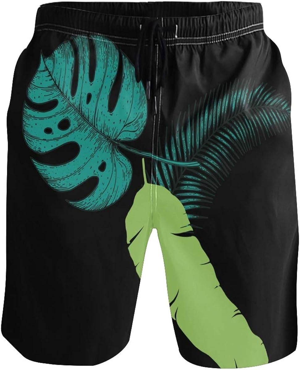 Mens Slim Leeavs Purple Swim Shorts Bathing Suits with Mesh Lining