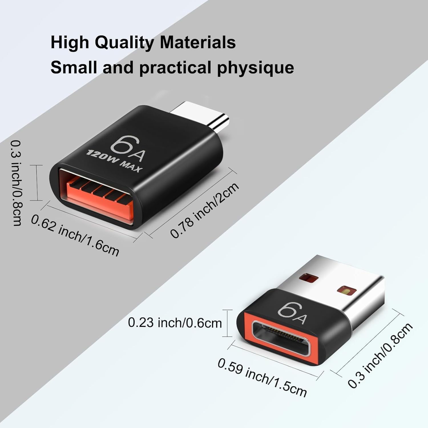 USB C to USB Adapter,USB A 3.0 Female to USB C Male Adapter x2, USB C Female to USB Male Adapter x2, Compatible with Mac-Book, Phone 15, Sam-Sung Galaxy, Smartphones, Tablets, Laptops 4 Pack