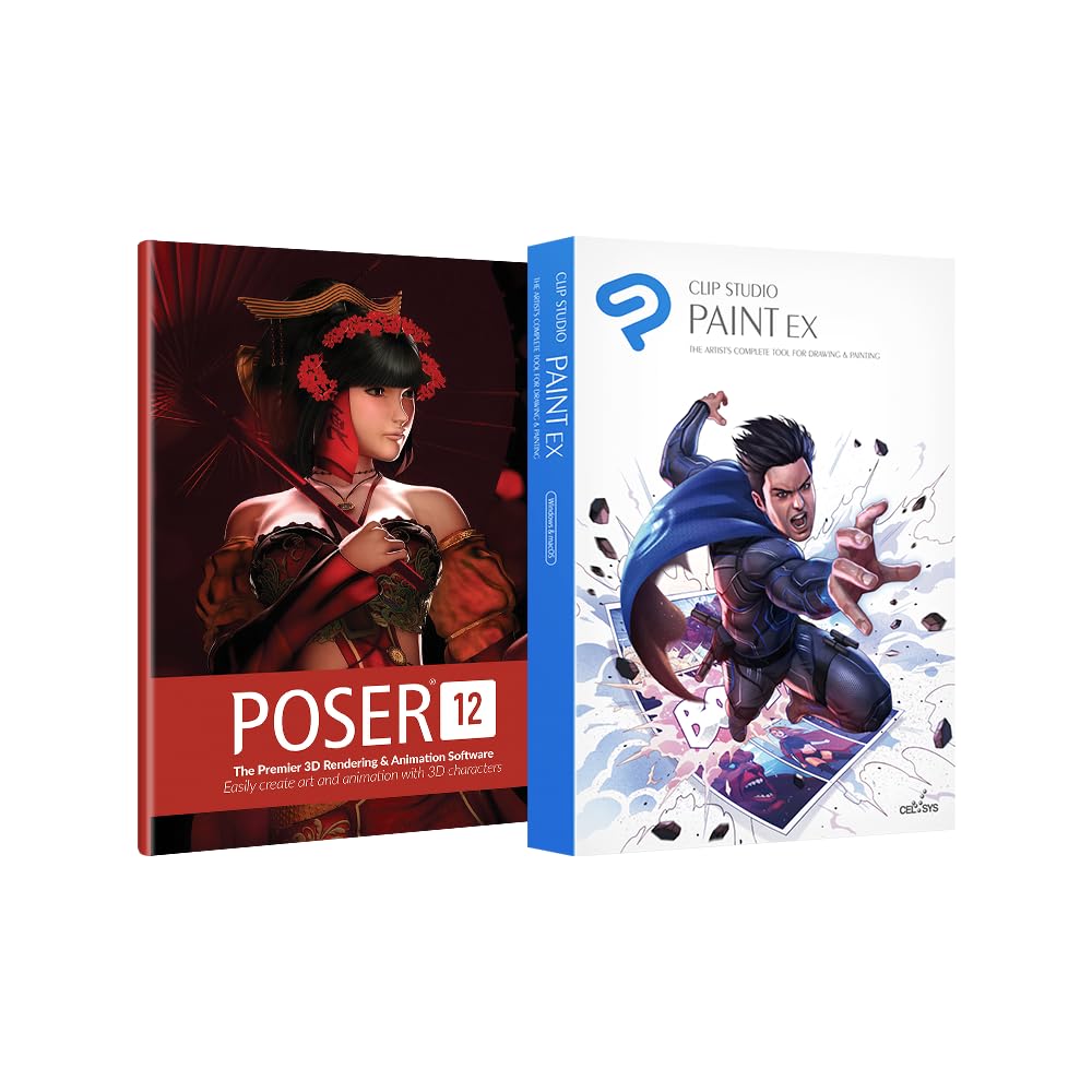 Pacote Clip Studio Paint EX + Poser 12 | Para Windows e MacOS Pacote Clip Studio Paint EX + Poser 12 | Para Windows e MacOS