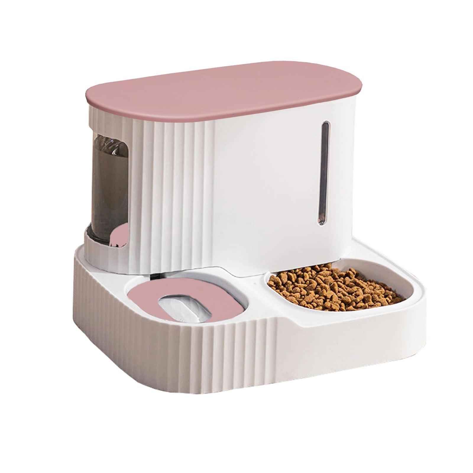 Comedero automático for Perros y Gatos, Juego de alimentación Agua for Interiores, Color Rosa