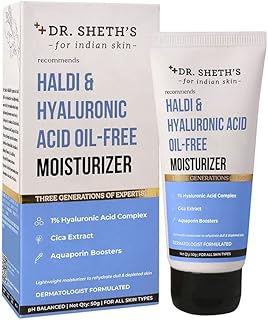 Dr. Sheth's Haldi & Hyaluronic Acid Oil-Free Moisturizer | Lightweight Moisturiser | Rehydrates Dull Skin | With 1% Hyalur... Price In India