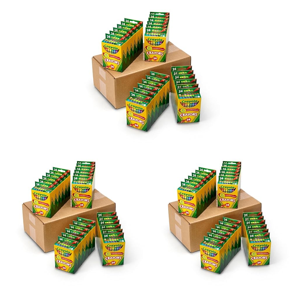 Crayola Crayons Bulk (72 Packs), Coloring Book Supplies, Presharpened Crayons for Kids, Stocking Stuffers, Preschool Classroom Supplies, Gifts, Ages 3+