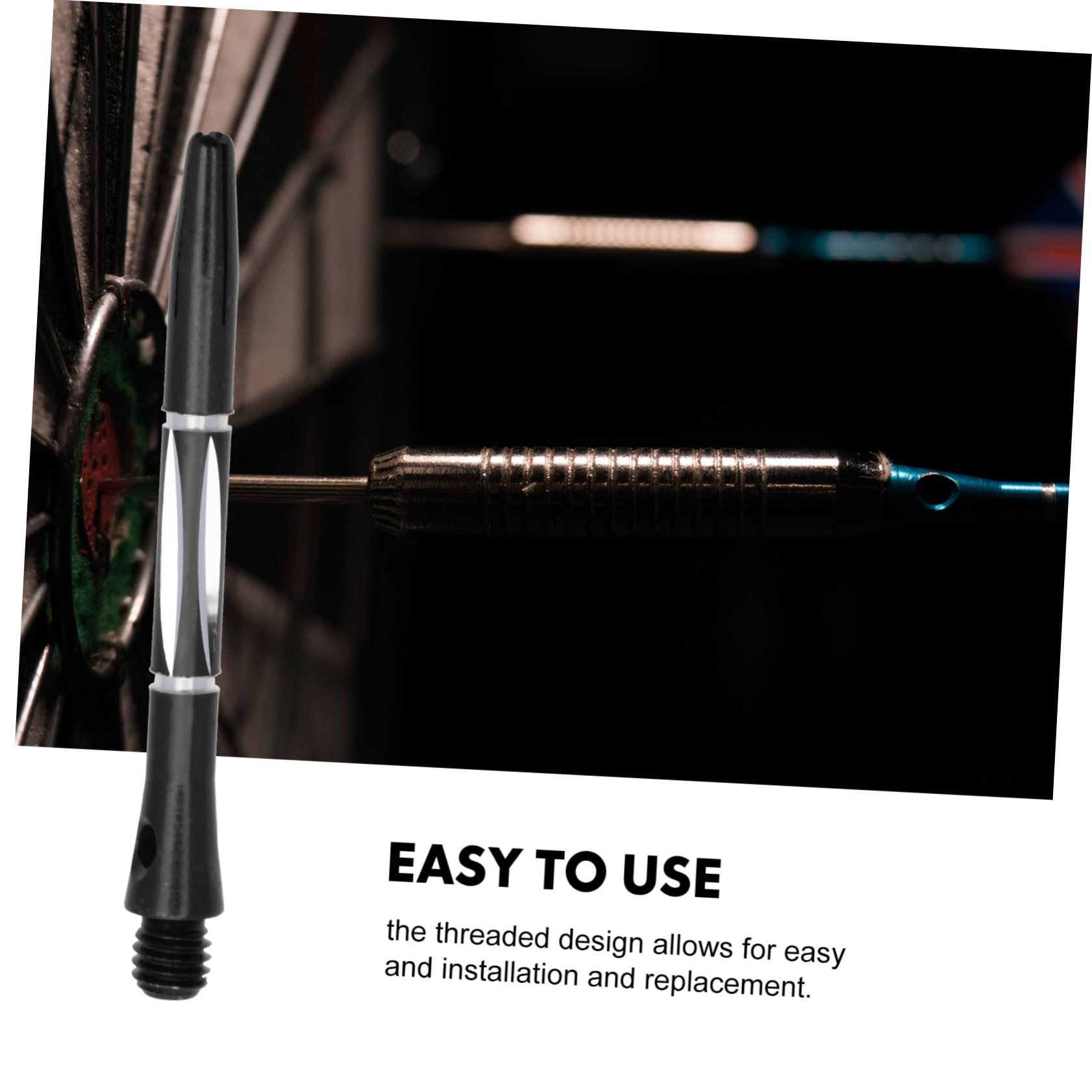 GALPADA Professional Shafts 6pcs Aluminum Alloy Shafts Improve Flight Path Grip