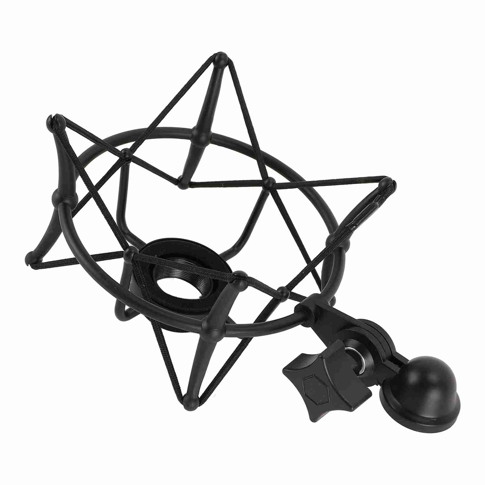 Microfono Supporto Ammortizzatore, Supporto Antivibrazione Universale in Lega di Zinco Antiscivolo con Dado di Conversione da 5/8 a 3/8 per Registrazione in Studio e Radio (BLACK)