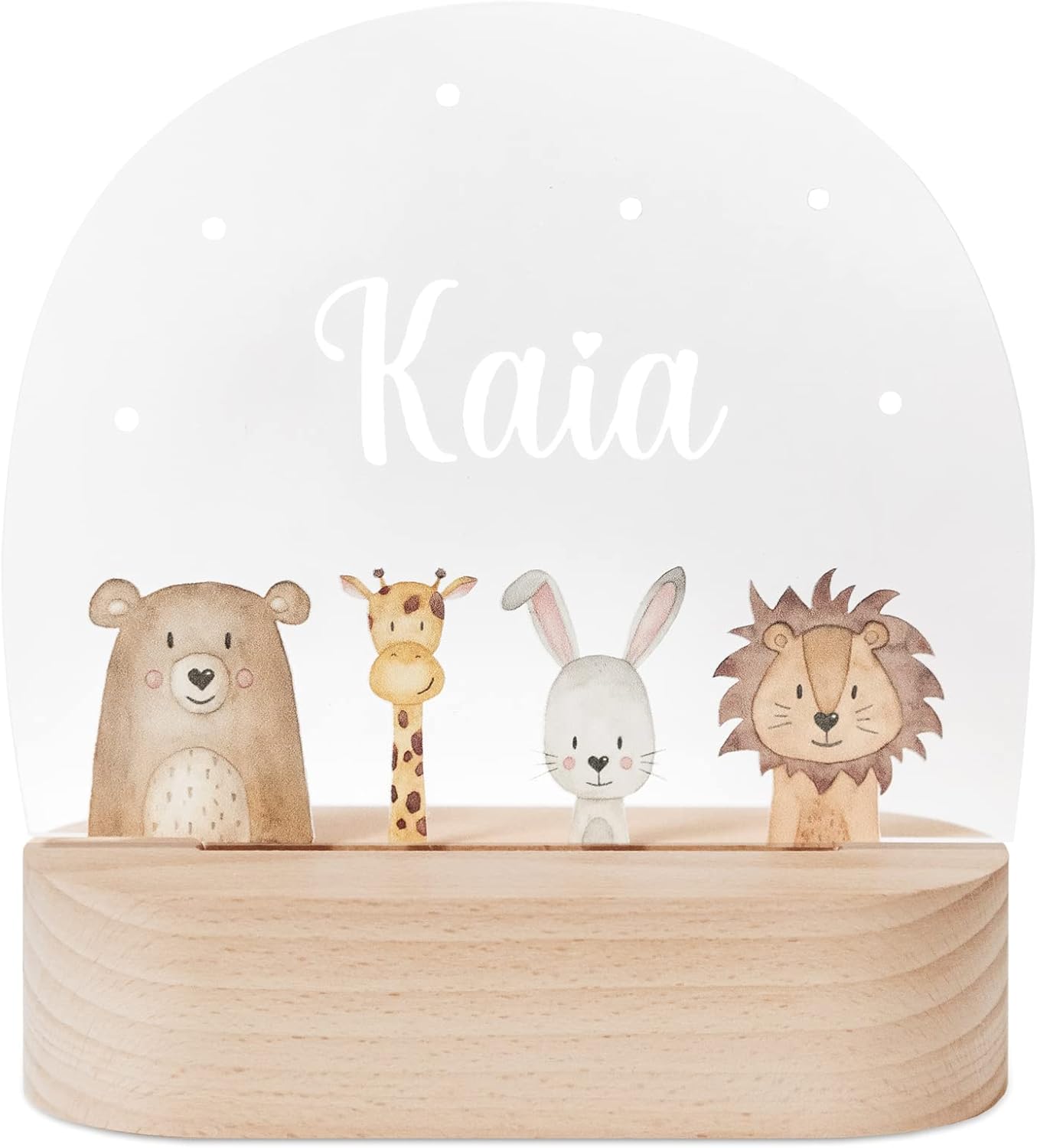 wunderwunsch - Personalisiertes Nachtlicht für Babys - Individuelle Nachttischlampe für Kinder Photo 1