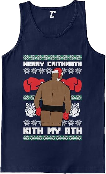 Merry Crithmath Kith My Ath - Funny Ugly Xmas Mens Tank Top