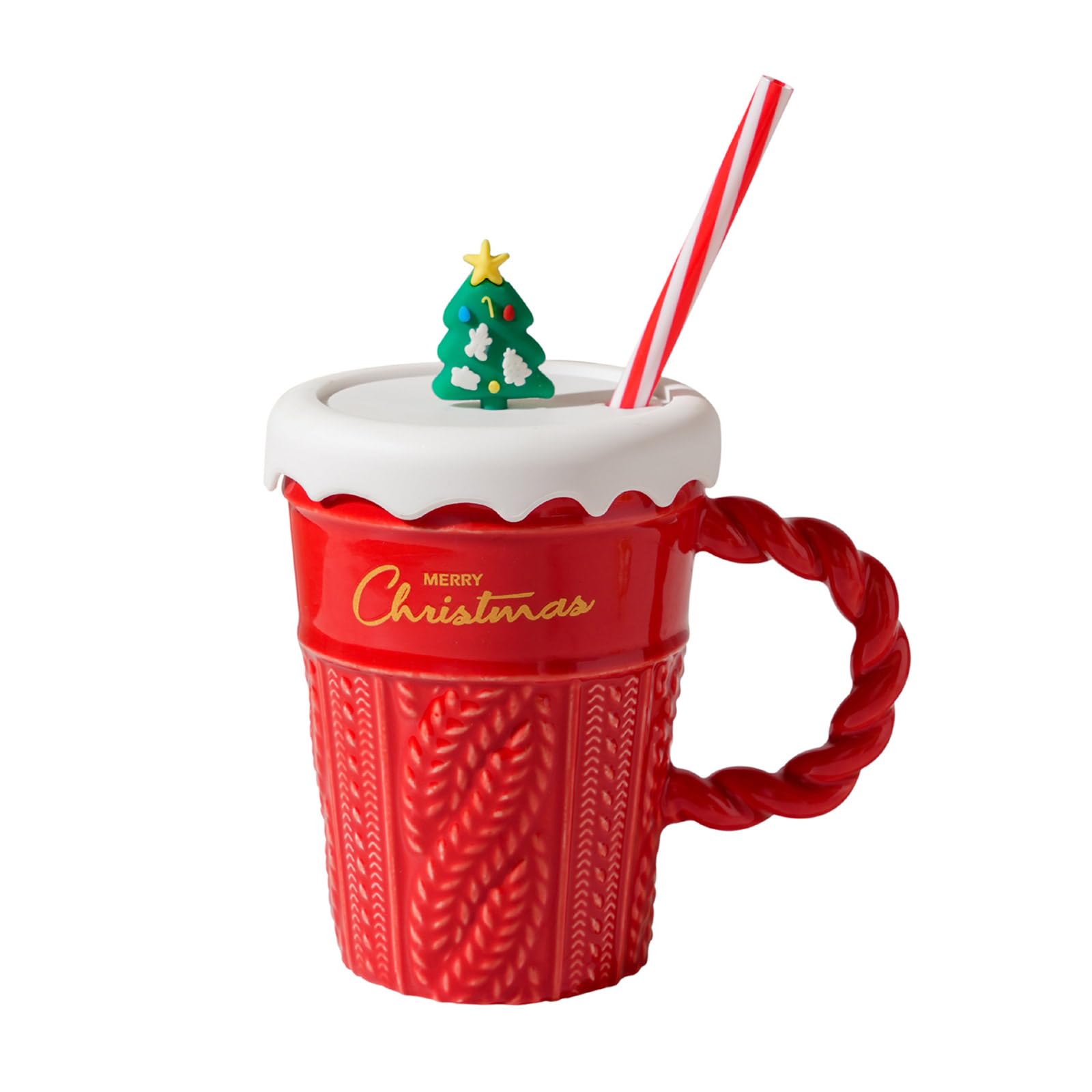 Oxxggkao Christmas Themed Beverage Cup Seasonal Ceramic Mugs Practical Christmas Hot Beverage Cup for Coffee Milk Seasonal Mugs