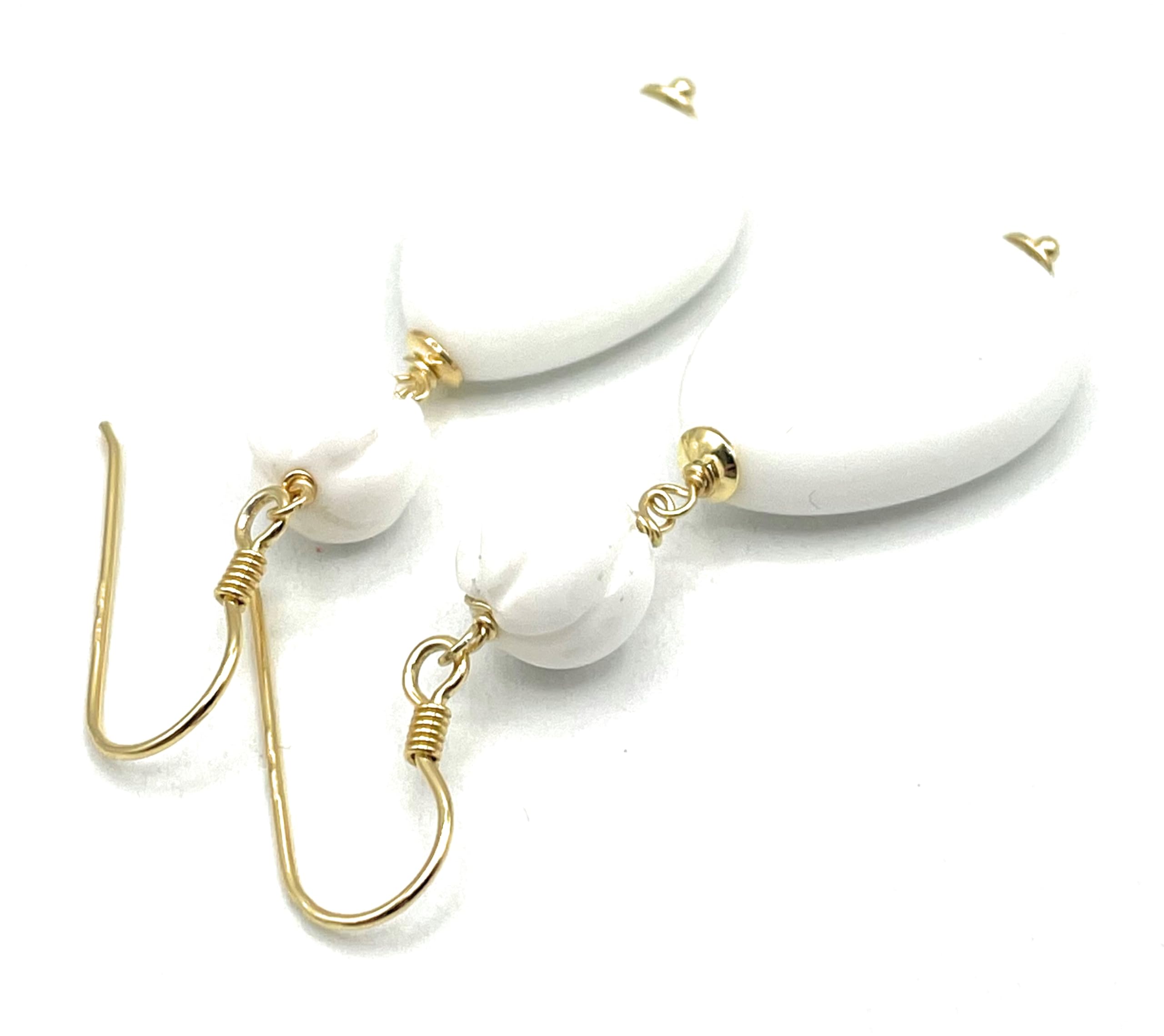 Orecchini con Agata Bianca e Conchiglia, Pendenti Lunghi, Argento 925, Gioielli Pietre Dure, Bijoux Estate, Regalo Compleanno per Donne