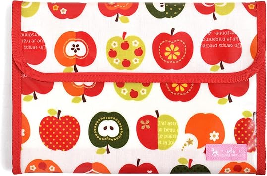 Amazon Co Jp 母子手帳ケース ジャバラ マルチケース おしゃれリンゴのひみつ アイボリー B ベビー マタニティ