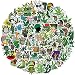 TUHAO Lot de 100 autocollants étanches pour skateboard Motif feuilles de mauvaises herbes