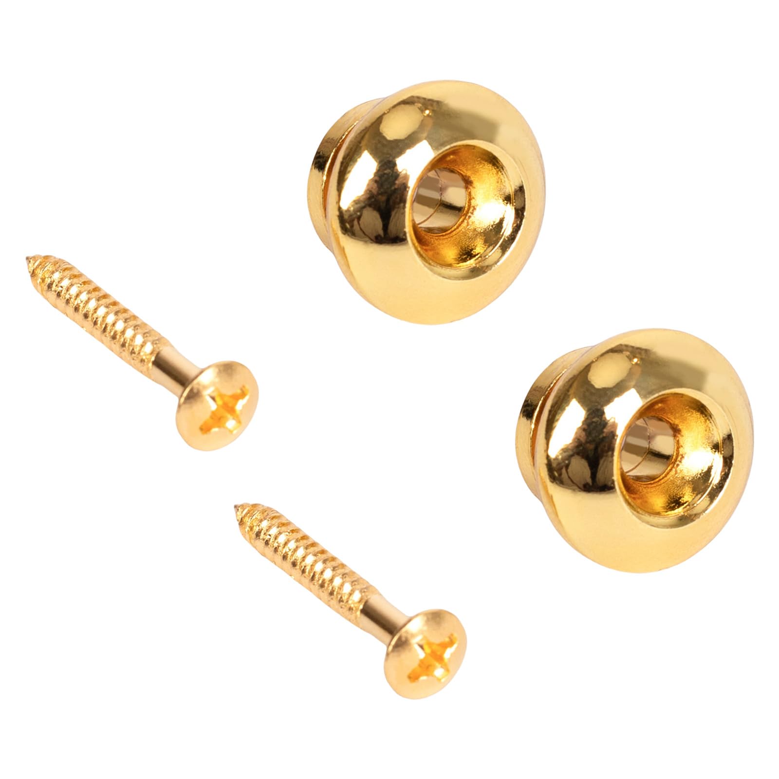 Tsophreniq 2pcs Guitar Strap Buttons Locks Guitar Straplocks Strap Retainer Pegs for Daily Practice Silver Buttons
