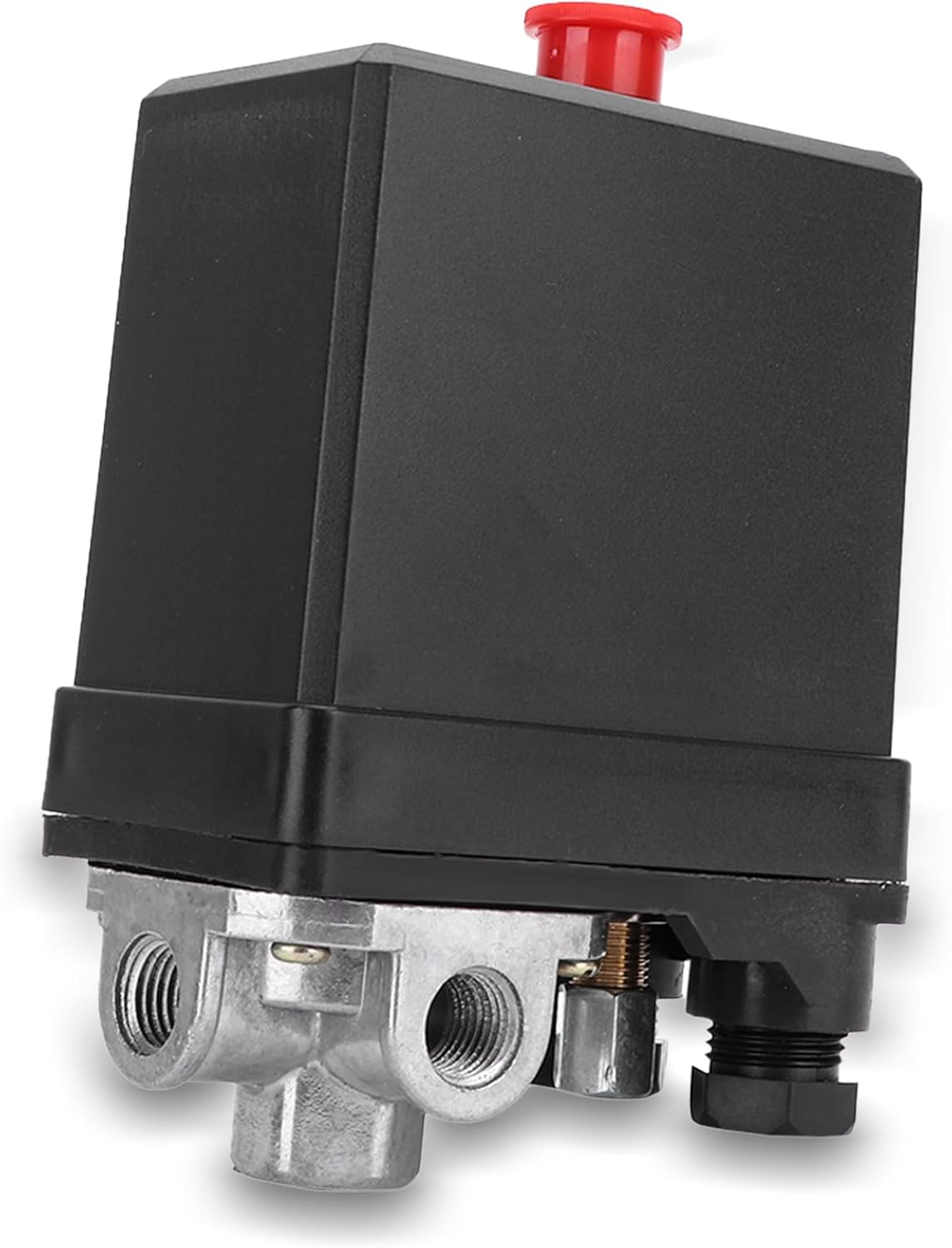 380V 20A Air Compressor Pressure Switch, 125PSI 3 Phase 4 Hole Vertical Type Pressure Switch Control Valve, G1/4in Air Compressor Regulating Valve, Air Pump Pressure Switch Replacement