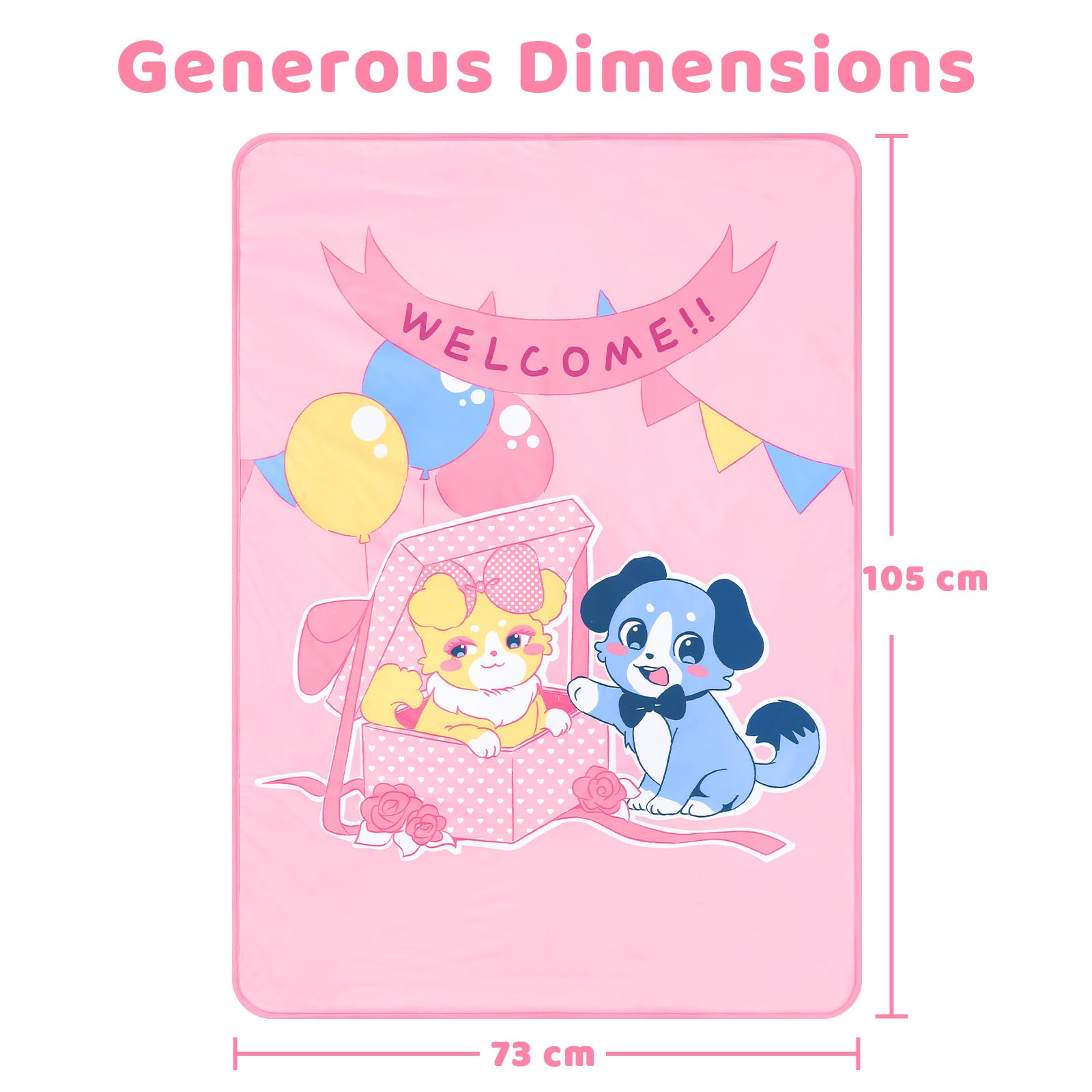 LittleForBig Alèses Adultes Lavables, Réutilisables, Imperméables et Absorbantes - Tapis de Change Imprimé - Motif Puppy Love Little Blue