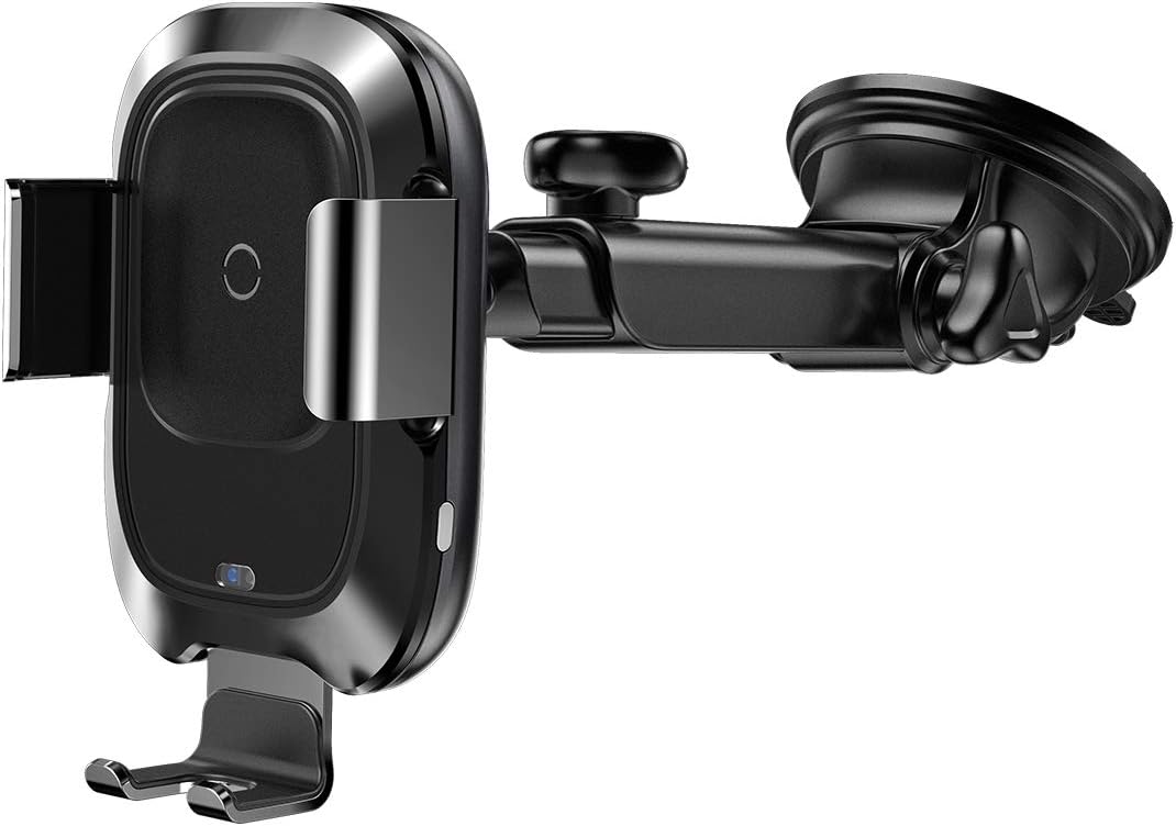 Baseus Wireless Car Charger Mount, 10w Automatic Infrared Qi Fast Charging Car Phone Holder Dashboard Compatible with iPhone Xs/Xs Max/XR/X, Galaxy Note 9/ S9/ S9+ & Other Qi Enabled 4.0-6.5in
