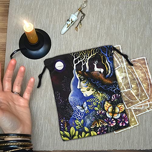 Namvo Tarot Aufbewahrungstasche 13x18cm - Samtbeutel Für Karten & Kristalle