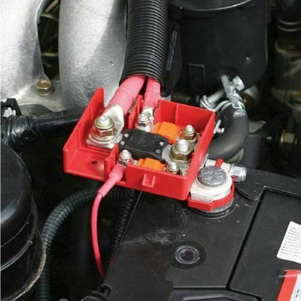 Connecteur de Terminal de Distribution de Batterie Fondu de Voiture 32V 400A, Pinces à Dégagement Rapide pour Accessoires de Voiture (rouge)
