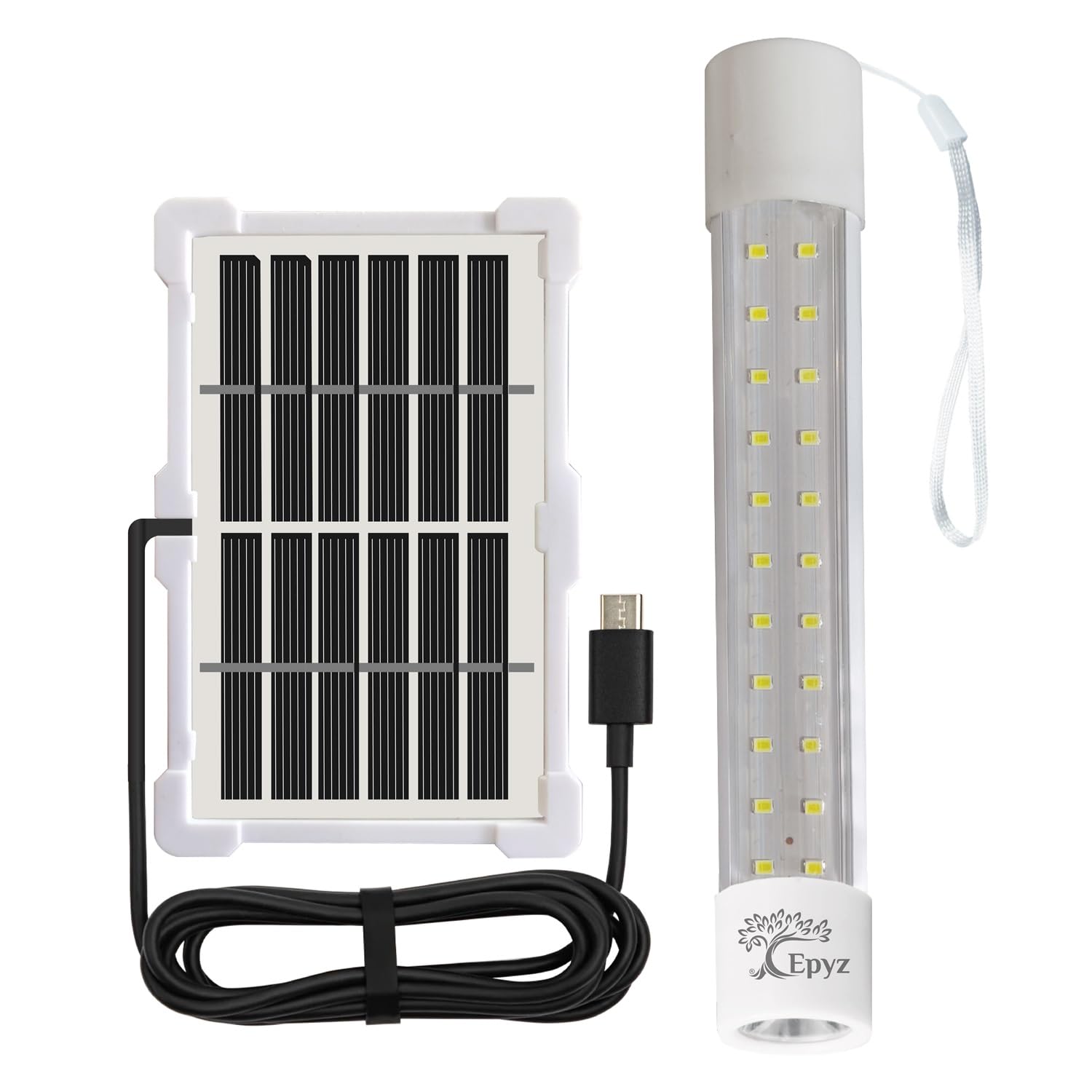 Epyz Solar Light Outdoor Rechargeable LED Tube Lights for Home Outdoor Indoor with AC/DC Tube Light with All in one Features Along with Pair of Magnetic Clamps [Pack of 1, 22LED White Light ]-image-39